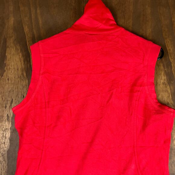 Columbia Womens Vest Jacket Red Fleece Zipped Pockets Full Zip Stretch XL - Picture 11 of 12